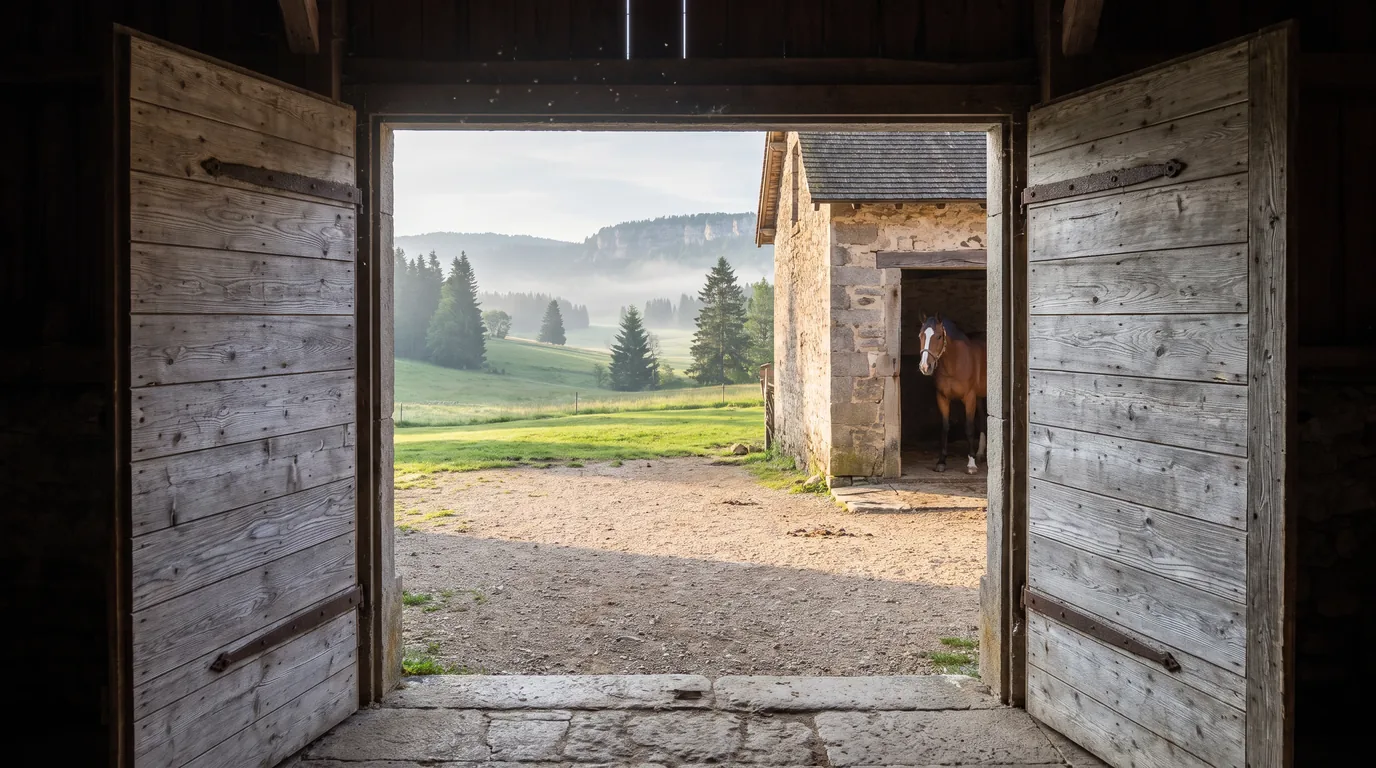 Entrée, Le Veytet, centre équestre à Champagnier